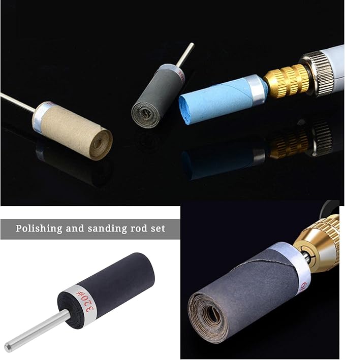 SING F LTD 10PCS Sandpaper Grinding Head Sanding Drums Sleeves Sandpaper Abrasive Wheel Woodworking Polishing Tool 180-7000 Grit