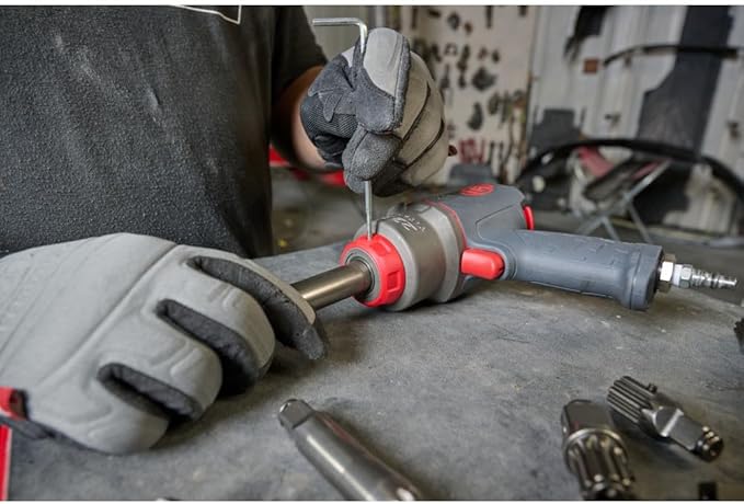 Ingersoll Rand 2236QTIMAX-2 DXS2 1/2" Air Impact Wrench, 2" Extended Anvil, Quiet, 1500 ft-lb Torque, Titanium Hammercase, Friction Ring Retainer, Pistol, Interchangeable Anvil, Multi-functional Tool