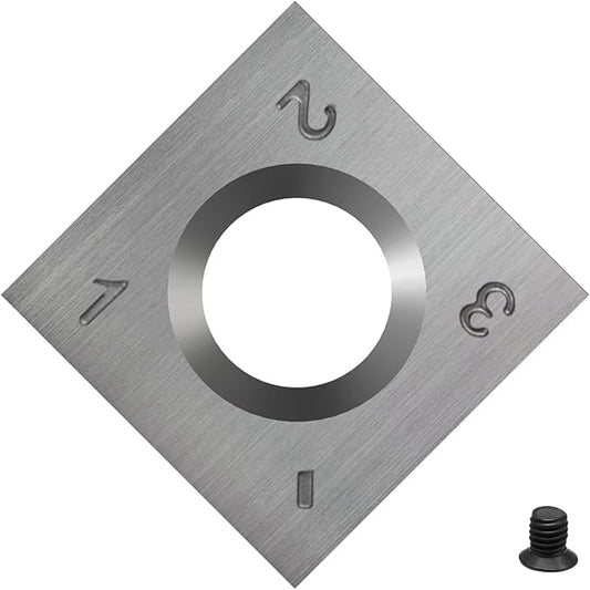 14mm Standard Square Straight Tungsten Carbide Replacement Cutter Inserts Knives 14mm x 14 x 2mm for Grizzly T21348 and Woodworking Spiral Helical Planer Head and DIY Wood Lathe Turning Tools 1pcs