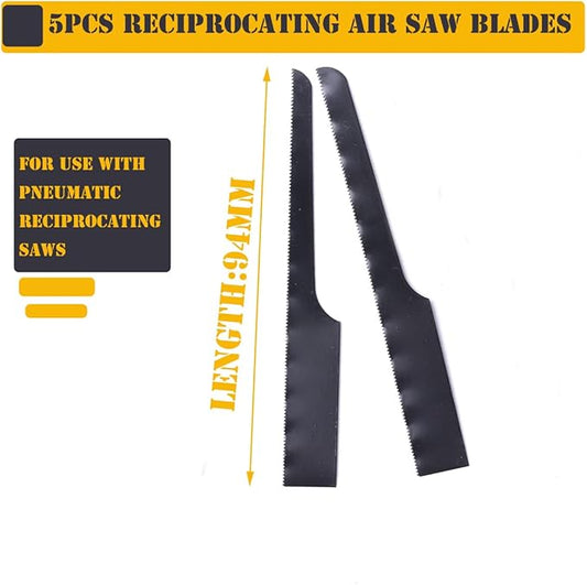 Atoplee 5pcs Reciprocating Air Saw Blades, Bi-Metal Hacksaw Blades Power Cutting Tool Air Body Saw Hacksaw Blades Tools (32T)
