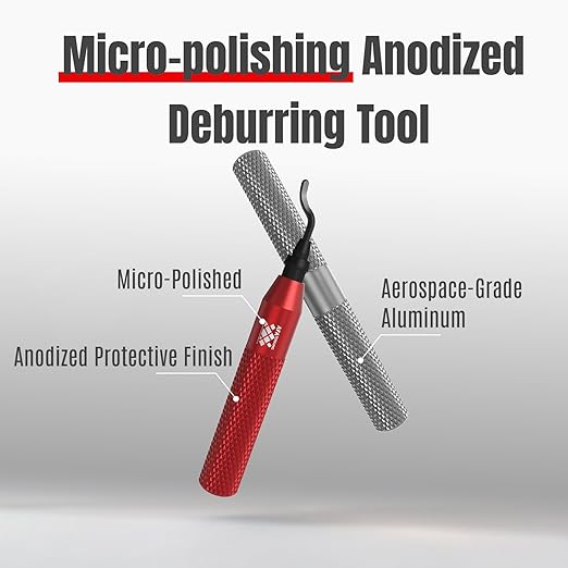 AFA Tooling - Deburring Tool with 11 High Speed Steel Swivel Blades - Works on Metal, Resin, PVC Pipes, Copper, Plastic and 3D Printed Edges - Plumbing & 3D Printing Burr Removal Reamer Tool
