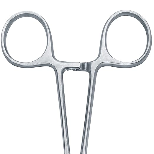 SURGICAL ONLINE 2-Piece Curved & Straight 9" Hemostat Set - Stainless Steel Locking Tweezer Clamps - Ideal Hemostats for Nurses, Fishing Forceps, Crafts and Hobby