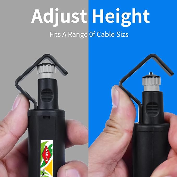 Elfcam짰 - Cable Stripper for the Outer Diameter 4.0mm to 29.0mm, Fiber Optic Cable Jacket Sheathing Removal and Stripping, Coaxial Cable Stripper, Automatic Cable Stranding Tool