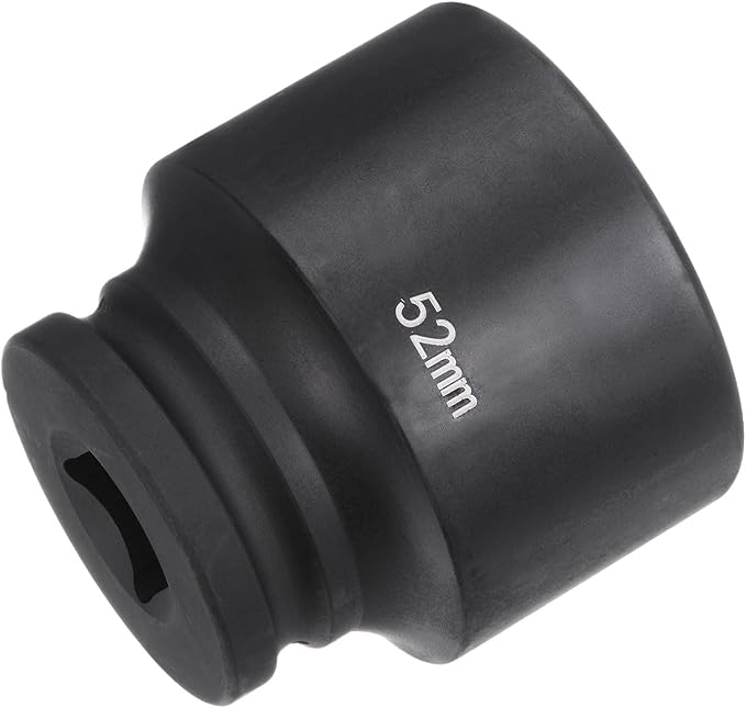 HARFINGTON 6-Point Impact Socket 3/4" Drive 52mm Metric 40Cr Alloy Steel Spindle Axle Nut Impact Socket