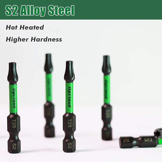 T25 Impact Screwdriver Bit Set, 26 Pieces 2?쒾2 Steel Magnetic Security #25 Torx Tips Driver Power Bit Set with Extension Impact Bit Holder