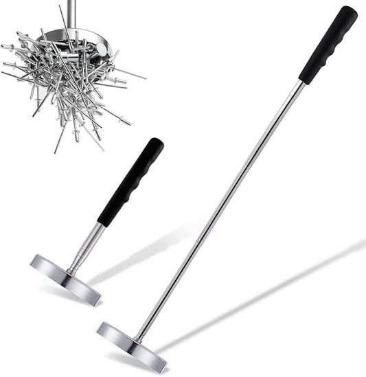 2 Pack Telescoping Magnetic Sweeper Pickup Tool, Screws Parts Finder with 35LB Pull Capacity, Retractable 8.6" to 33" with Strong Magnet, Pick up Nails, Screws