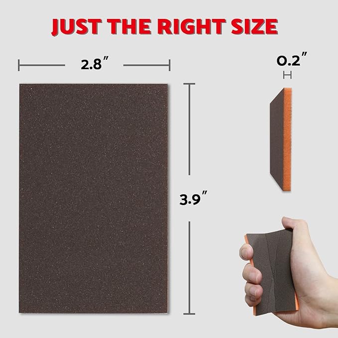 Sanding Sponges Assortment 24 Pcs, 180-3000 Grit Foam Sanding Pads 2.8 x 3.9 Inch, Wet Sanding Sponge Hook & Loop, Ultra Fine Sandpaper Block for Wood, Plastic Models, Metal, Drywall S&F STEAD & FAST