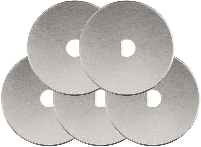 Fiskars Rotary Cutter 45mm Replacement Blades - 5-Pack - 45mm Stainless Steel Rotary Cutter Blade - Craft Supplies