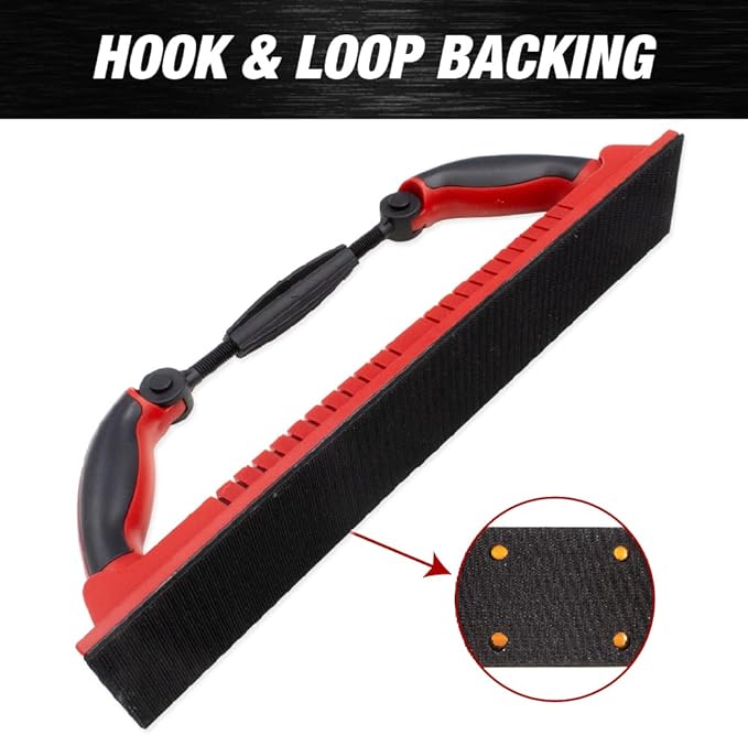 Adjustable Radius Flex Longboard Hand Sanding File Block with Hook & Loop Backing & PSA, Use Continuous Rolls, Sanding Blocks Auto Body, Sanding Blocks for Wood, Manual Sanding Tool