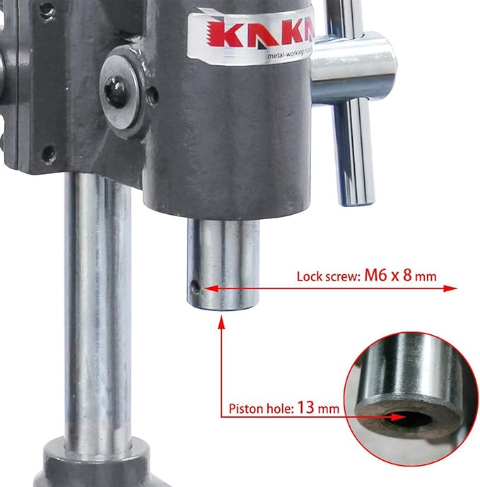 KAKA INDUSTRIAL Arbor Press, 1-Ton Hand Punching Machine, Manual Press, Adjustable Height up to 5.9 inch, Leather Press Machine for Leather Craft, Jewelry Making and DIY Projects AP-1S