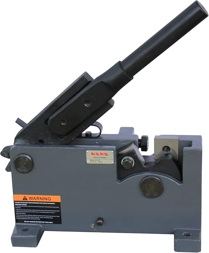 KAKA INDUSTRIAL Manual Sheet Metal Shear | Cuts Round Steel up to 1.1 inch, Rebar, Flat Bar, Square Steel, Rod | Heavy-Duty Benchtop Tool MS-28 for Metalworking, Construction, and DIY Projects