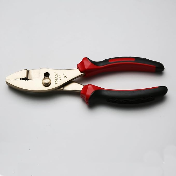 Non-Sparking 8 inch Slip-Joint Plier, Aluminum-Bronze Non Spark - Wide Jaw Opening up to 5/8 Inch, Spark Free Safety, Non-Magnetic and Corrosion-Resistant