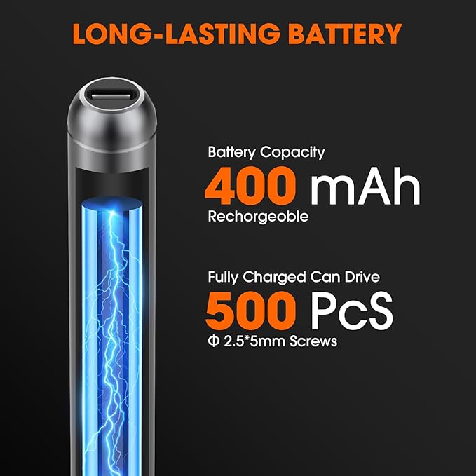 MAXME100짰 Powerful Cordless Electric Precision Screwdriver Set With LED Light - Small Mini Micro Screwdriver Set for DIY Projects and Repairs Gift - Rechargeable Portable