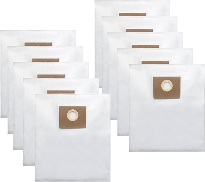 31345061010 Filter Bag for Fein Turbo I Dust Extractors, Wet/Dry Shop Vac Dust Extractor Bags Replacement for Fein Turbo 1, Dustex 25L Model, Tear-Resistant Vacuum Bag 2-3 Times More Capacity, 10 Pack