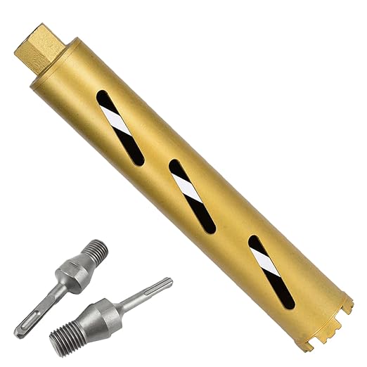 2" Dry Core Drill Bits for Cured Concrete with Rebar Brick Blonck Masonry etc 13in/330mm Drilling Depth竊?0mm Diamond Segment Height竊? Adapters
