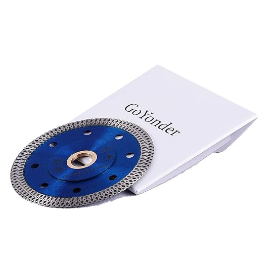 GoYonder 4 Inch Tile Blade, Super Thin Diamond Saw Blade for Cutting Porcelain Tiles, Granite Marble Ceramics (4"-Blue)