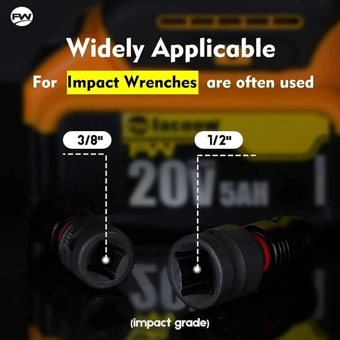 Impact Nut Driver Set, Magnetic Nut Driver Set for Impact Drills and Premium Deep Drivers, Fits 1/4'' Impact Nut Drivers (Extra Long)