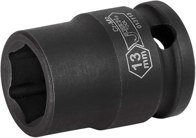 Jetech 6-Point 3/8 Inch Drive Deep Impact Socket 13mm Metric Impact Socket for Easy Removal of Axle Shaft Nuts,Chrome Molybdenum Alloy Steel, Heat Treated