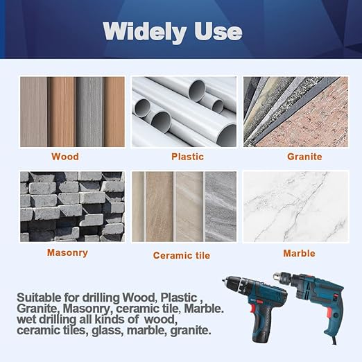 Masonry Drill Bit BRSCHNITT 10pcs Carbide Tips Concrete Drill Bit Set for Pots Bottles Ceramic Tile Glass Brick Ceramic Hex Shank