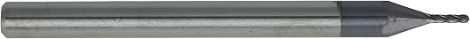 CME 10 pcs Micrograin Carbide End Mills, Ball Nose, TiAlN Coated, 1/32" Mill Diameter, 3/32" Length of Cut, 1 1/2" Overall Length, 4 Flute, Center Cutting