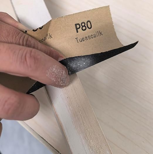 30Pcs 9 x 3.6 Inchs 80 Grit Wet and Dry Handmade Universal Sanding Sheets, Suitable for Woodworking Furniture/Automobiles/Metal/Lacquer Polishing Sandpaper