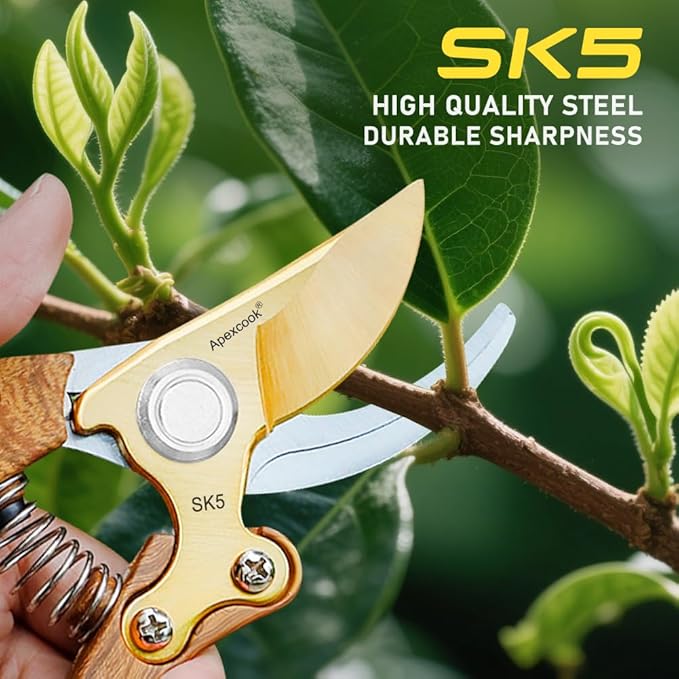 Garden Shears, Handheld Pruning Shears for Heavy Duty, Ergonomic Gardening Tools for Pruning Branches, Plants, Shrubs and Vines, Professional Sharp Garden Scissors (Modern Garden Scissors)