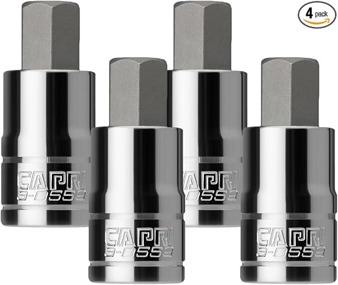 Capri Tools 1/4-Inch Hex Bit Socket, 3/8-Inch Drive, SAE (Pack of 4)