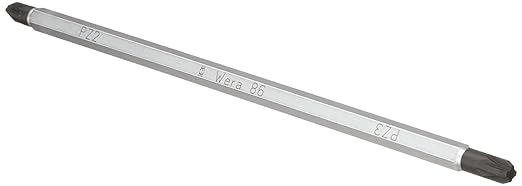 Wera 05140310001 Vario 87 Pozidriv Combination Blade for Vario Handle Screwdriver, PZ2/PZ3 Head, 175mm Blade Length