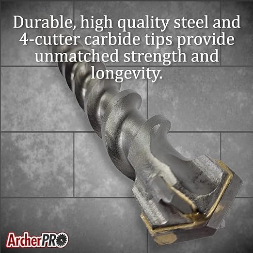 1-1/2” x 21" Inch SDS Max Drill Bit for Fast Concrete and Rock Drilling. SDS Max Rotary Hammer Drill bits with Carbide tip for Concrete and Stone. Perfect for use with Dexpan.