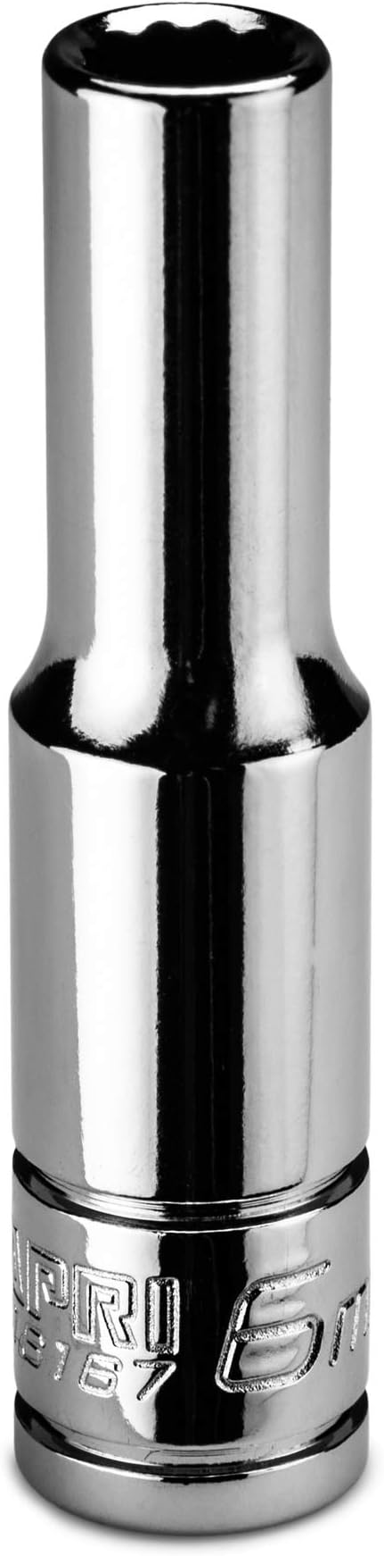 Capri Tools 6 mm Deep Socket, 1/4 in. Drive, 12-point, Metric