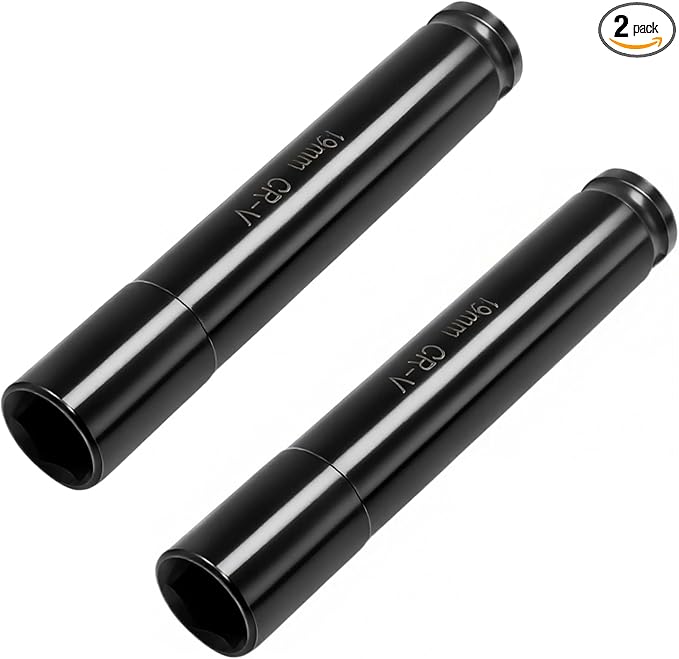 19mm Extra Deep Socket, 3/4" Socket 1/2" Drive Truck Cage Bolt, Heat-Treated CR-V Steel 6 Inch Length (19MM-2PCS)