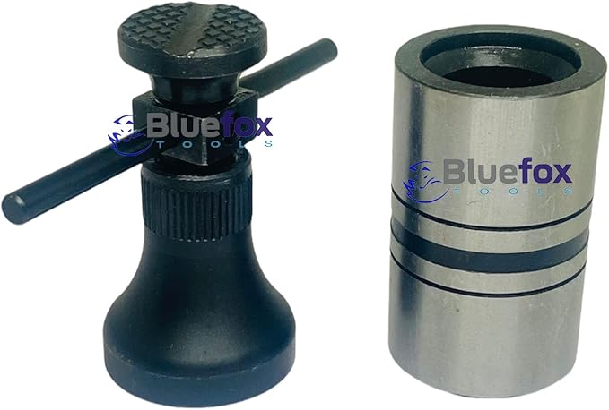 BLUEFOX TOOLS Machinist Jack Screw Set, (Pcs of 8) - 2-1/4" - 6-1/4" Range | 20 Adjustment with Pitch Screw | Knurled Finger Grip, Maximum Accuracy | 1-1/4 Inch (32mm) Base Diameter