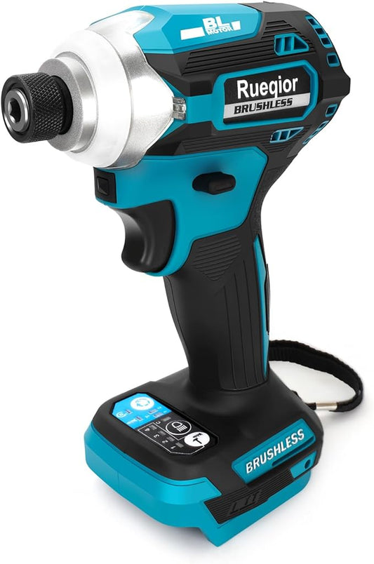 Cordless Impact Driver 1/4 inch for Makita 18v Battery, Brushless Driver 220Ft-lbs(300N.m), 3-Speed Lightweight Power Impact Drivers with LED Light(Tool Only)