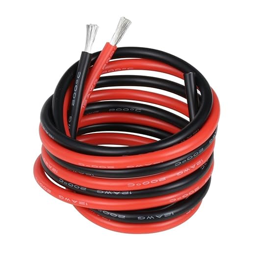 BNTECHGO 12 Gauge Silicone Wire 10 ft red and 10 ft Black Flexible 12 AWG Stranded Tinned Copper Wire