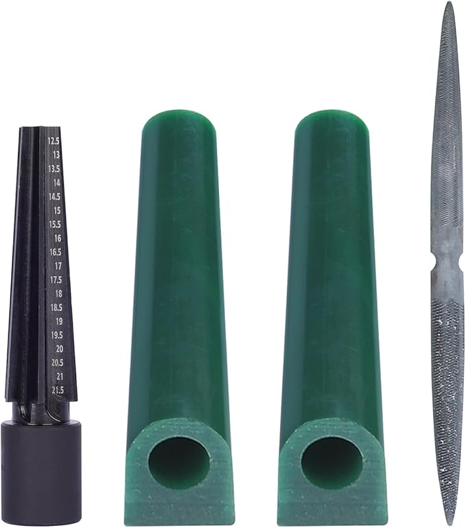 Jewelry Wax Carving Kit with Wax Tubes Ring Mandrel and Dual-End File for Jewelry Lost-Wax Casting Making and Design (4PCS)