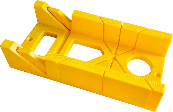 12-Inch High Impact Plastic Miter Box, 3 Way Action Hacksaw Miter Box for Woodworking, DIY, Home Decoration