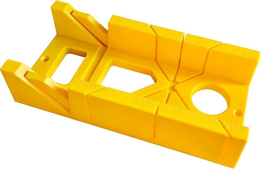 12-Inch High Impact Plastic Miter Box, 3 Way Action Hacksaw Miter Box for Woodworking, DIY, Home Decoration