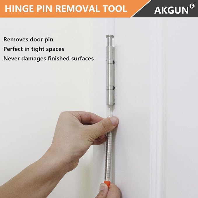 2-Piece Dual Head Nail Setter and Door Hinge Pin Remover Tool Set, Combination 1/32" and 1/16" Nail Set, Hammerless Paint Pro Pak 2 Piece Tool Set