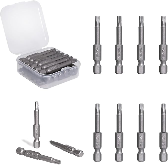 18pcs T20 Impact Driver Bits 50mm Impact Bit 1/4" Hex Shank S2 Drill Screwdriver Bit for Electronics Appliances and Automotive Repair
