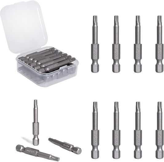18pcs T20 Impact Driver Bits 50mm Impact Bit 1/4" Hex Shank S2 Drill Screwdriver Bit for Electronics Appliances and Automotive Repair