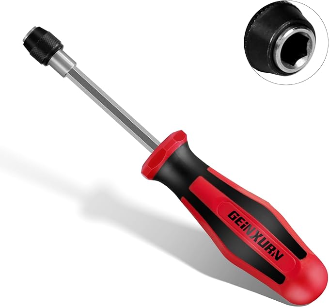 Magnetic Changeable Head Manual Screwdriver Holder, Quick Change&Release 1/4??Hex Bit Extension Holder for Screwdriver Bit, Nut driver, Socket Adapter