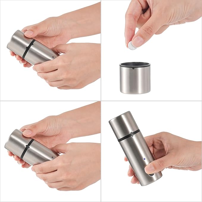 Remedic Cordless, Electric Pill Crusher & Grinder ??Compact Stainless Steel Tablet Pulverizer ??Rechargeable & Portable ??One-Touch Operation ??Fine Powder for Seniors, Pets, Kids ??Herb Grinder
