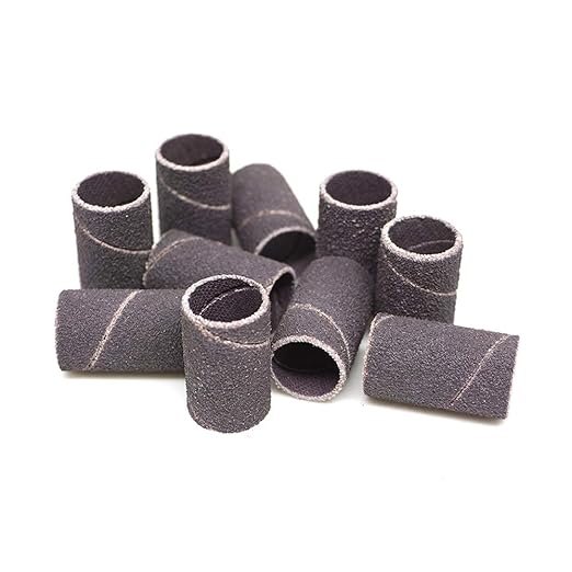 Benchmark Abrasives 1/2??x 1??Aluminum Oxide Sanding Bands, Spiral Bands Rotary Sander Attachment for Drill & Die Grinder, Metal Polishing Sanders for Woodworking - Sander Tool (10 Pack), 80 Grit