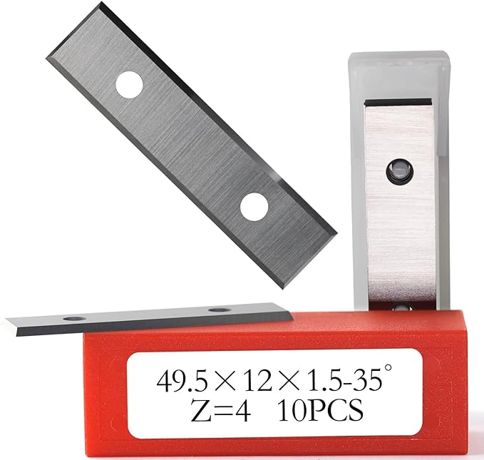 Carbide Scraper Blades 2" 49.5mm Carbide Inserts for Paint Scraper Hand-Held Scrapers Spiral Helical Planer Cutter Heads and Router Bits