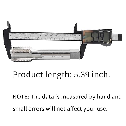 Lzcdelyxiao 1 1/4"-18 Tap UNEF Right Hand Straight Flute Thread Tap Machine Tap 1-1/4"-18 TPI Nominal Diameter 1 1/4" Thread Per Inch 18 Fin Thread Tapping Thread High Speed Steel HSS 2B