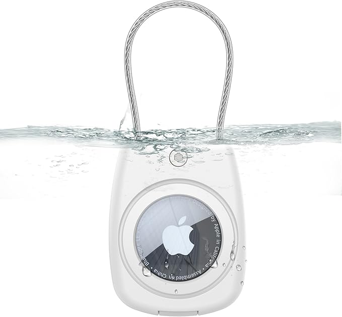 HATALKIN for Air tag Holder for Air tag Keychain Case with Screen Protector,IP68 Waterproof for Air Tags Key Chain for Apple Tag GPS Tracker,for Air Tags Holder for Luggage Key,Backpack