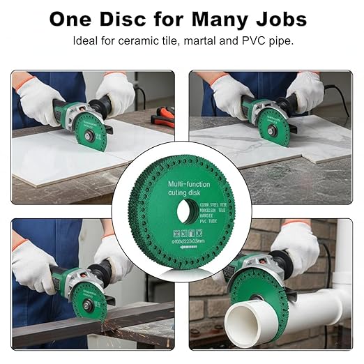 12 Pack Indestructible Disc 2.0 - Cut Everything in Seconds, 4 Inch Indestructible Disc for Grinder for Angle Grinder 7/8 inch, Circular Saw Blades for Rock Slab, Tile Ceramic Metal Wood PVC Pipe