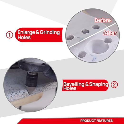 DT-DIATOOL Diamond Beveling Chamfer Bits - Diamond Countersink Drill Bit 4/5 Inch x 5/8"-11 Thread for Enlarging Trimming Shaping Existing Holes of Granite Marble Porcelain Tiles 20mm