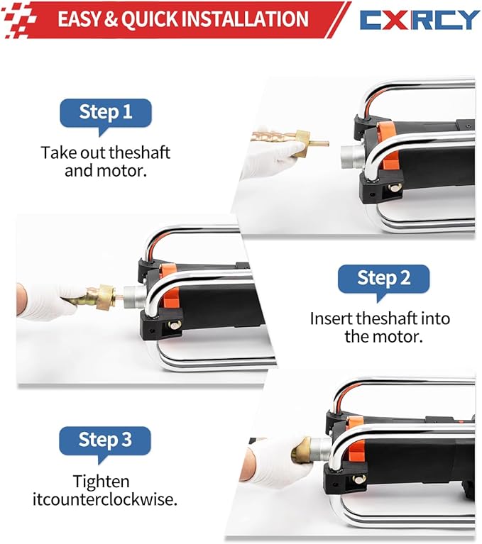 CXRCY Concrete Vibrator 1500W 2HP 18000RPM Powerful Copper Motor, 4.5M (14-3/4ft) Long Flexible Shaft, Electric Concrete Vibrator Handheld for Removing Air Bubbles & Smoothing