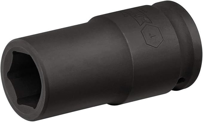 Jetech 3/4 Inch Drive 1 Inch Deep Impact Socket, Made with Heat-Treated Chrome Molybdenum Alloy Steel, 6-Point Design, SAE